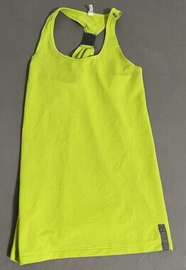 Under Armour RUN Fly-By Mesh Racerback Tank Neon Lime Size Small 1228220